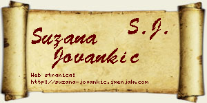 Suzana Jovankić vizit kartica